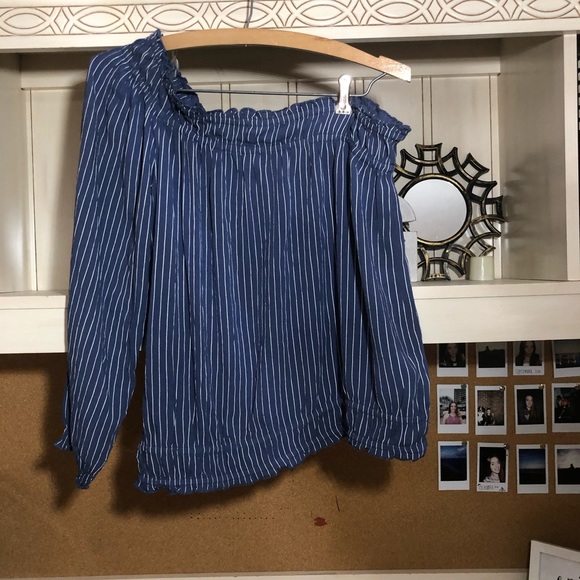 American Eagle One Shoulder Stripped Top - Picture 4 of 8